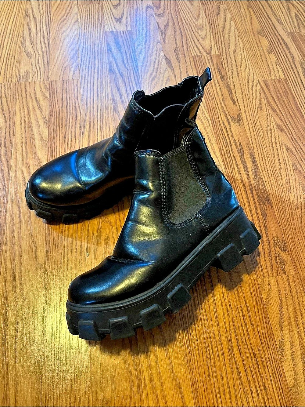 Circus Womens Black Chunky Boots Size 9 Ankle Boots Platform